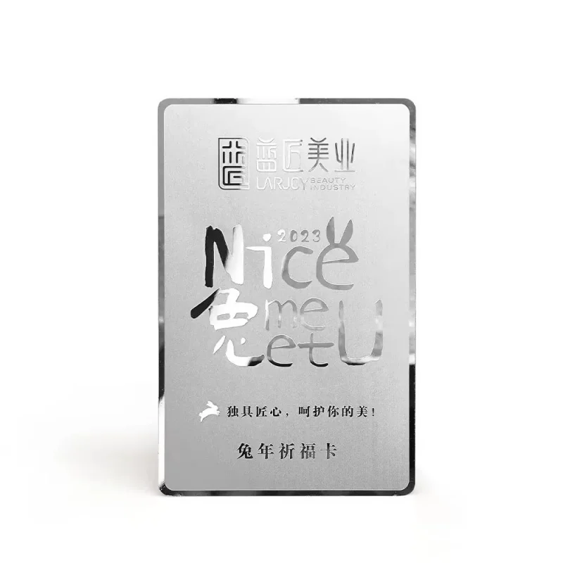 맞춤형 VIP 메탈 카드 레이저 각인 미러 폴리싱 스테인리스 스틸 비즈니스 멤버십 로열티 카드