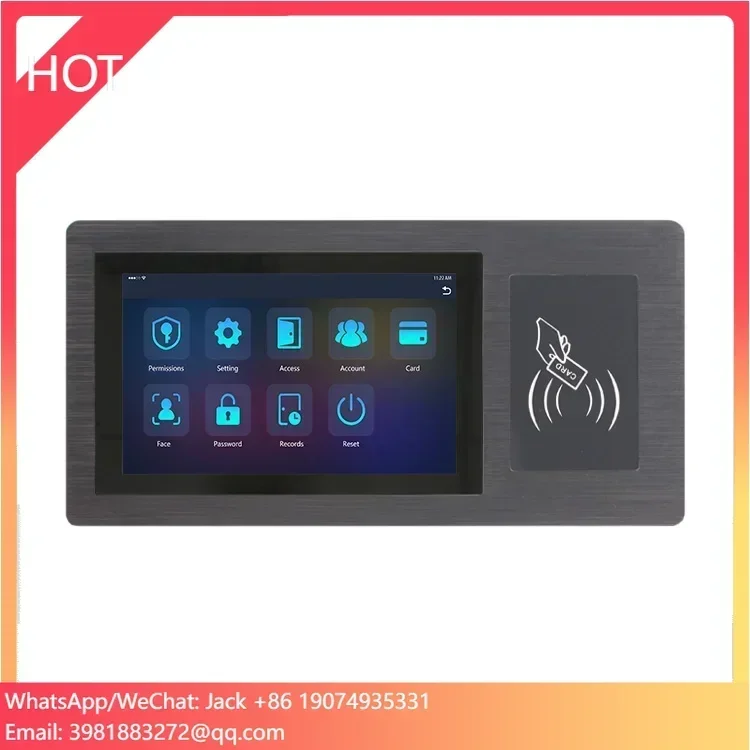 7인치 무선 와이파이 도어 아파트 스마트 출입 통제 시스템 (NFC, RFID, 지문 스캐너, 터치스크린 포함)
