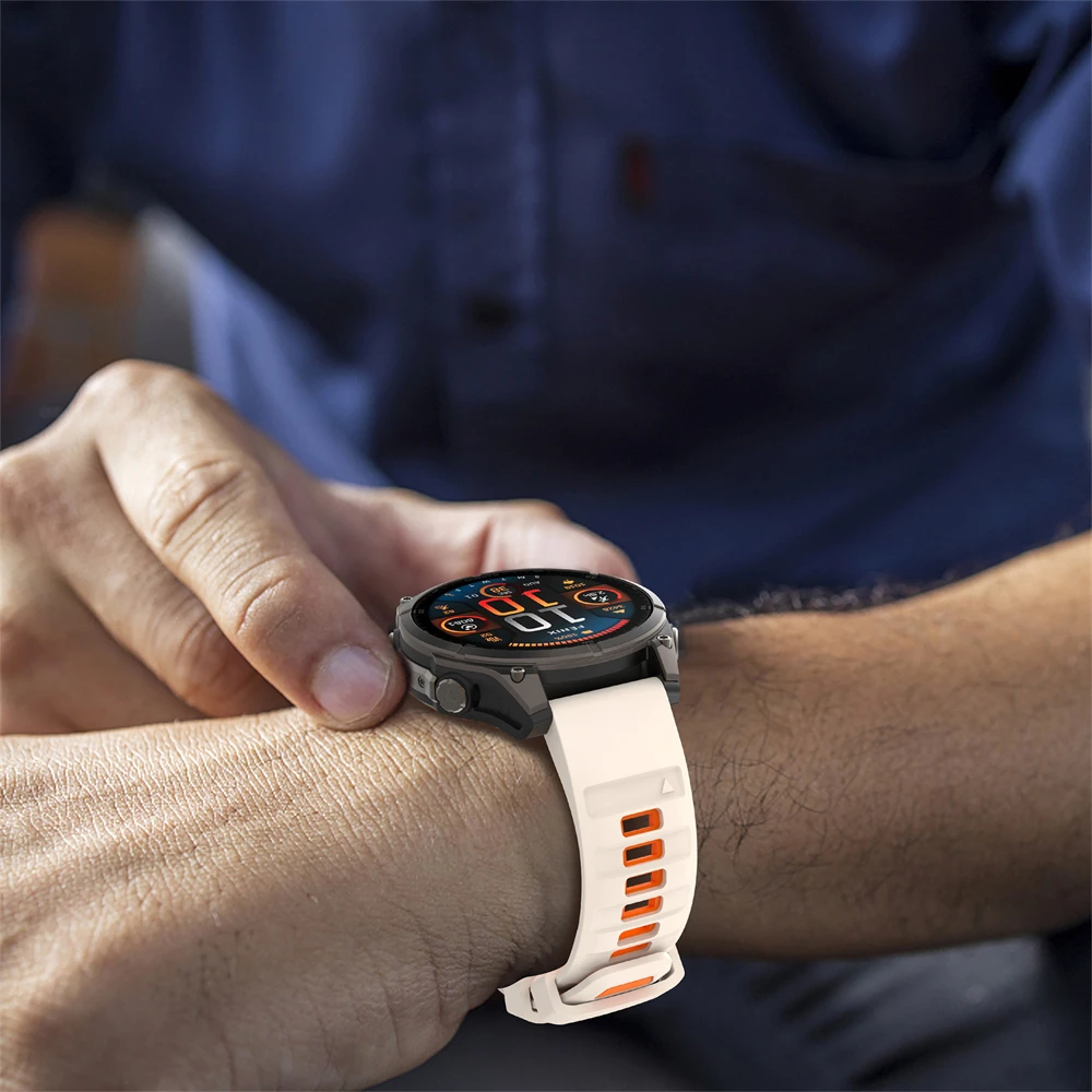 Premium Silicone Sports Watch Band - QuickFit Design, 26mm/22mm Strap