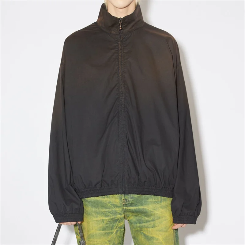 

Jackets for women 2023 Autumn New Korean Fashion Zipper Loose pure Cotton Jacket Coat Letter Standing Neck Long Sleeve Tops y2k