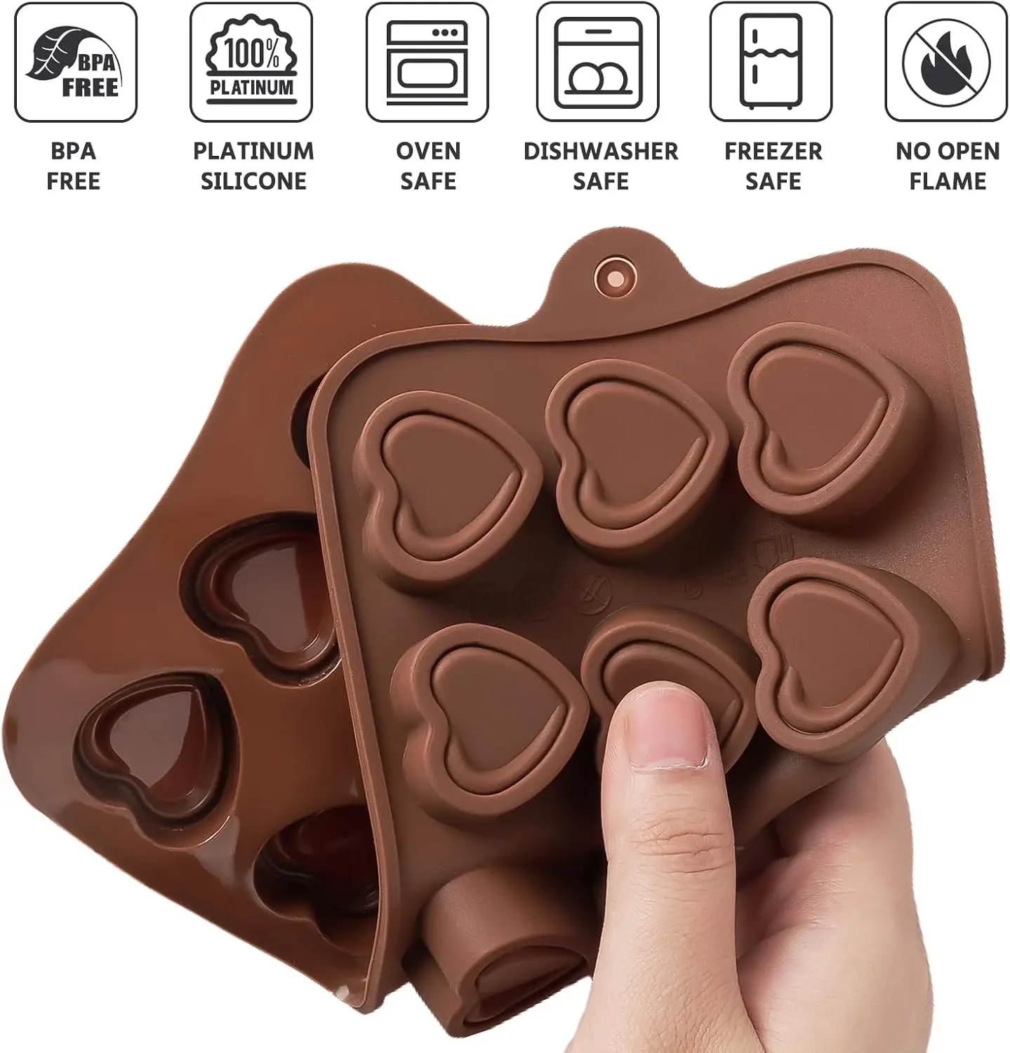Silicone Chocolate Molds Non-Stick Candy Molds for Making Bite-Sized Chocolates, Candie... - SKU SCM01841 - UGI Packaging
