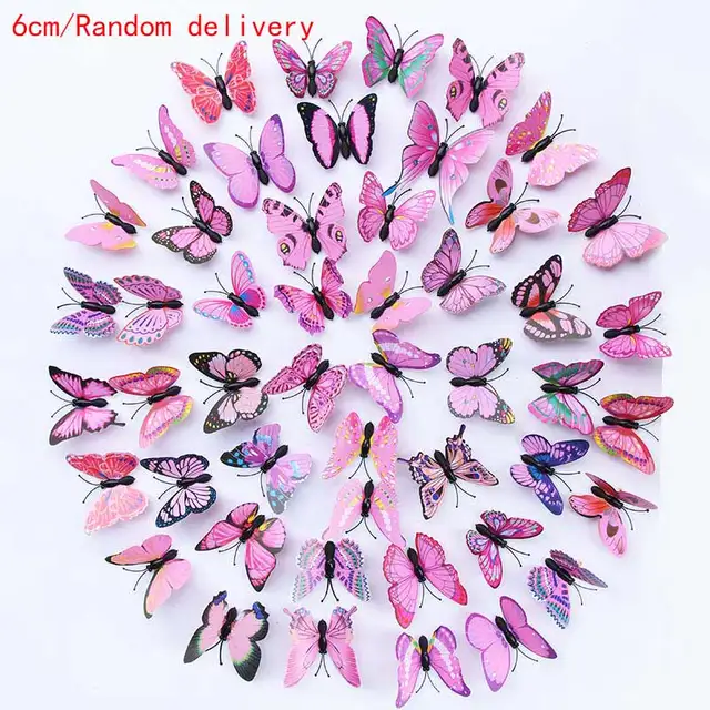 10PCS Fashion Butterfly Hair Clips for Women Girls Wedding Photography Head Clips Hairpin Hairgrips Decoration Hair Accessories 6cm purple