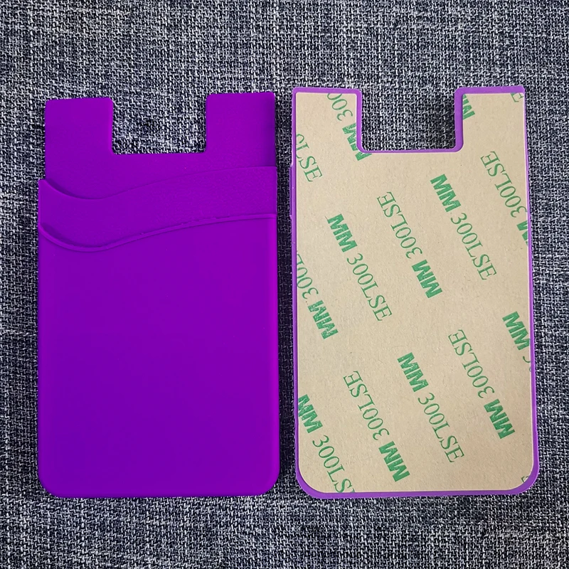 Silicone Double-Layer Phone Card Holder - Fashionable Ultra-Thin Wallet Sticker