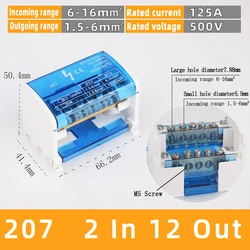Enhanced Product Title:  
Universal Din Rail Terminal Block Distribution Box - High - Capacity Electrical Connector Junction Box - UK Junction Box (UK207)