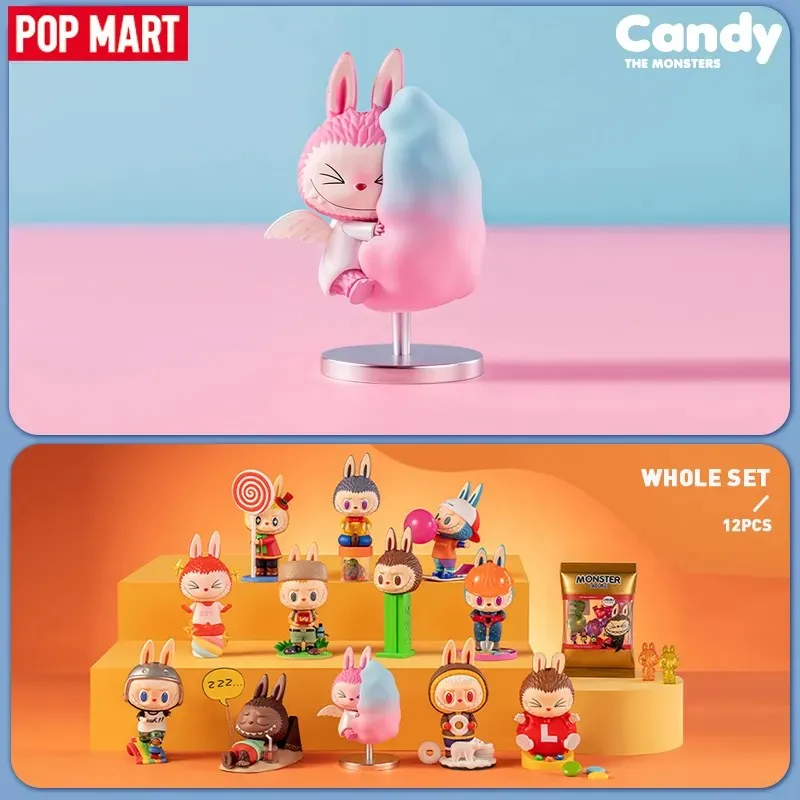 Pop Mart Labubu The Monsters Candy Series Blind Box Toys Anime Action Figure Caixa Caja Sorpresa Mystery Box Dolls Girls Gift