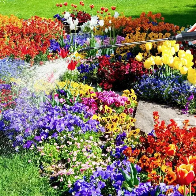 Kerti Permetezőgép Usb Újratölthető Növényi 2M -Es Tömlővel Hordozható Pázsit Öntőszerszámokkal Nem Csúszós Fogantyúval - Image 4