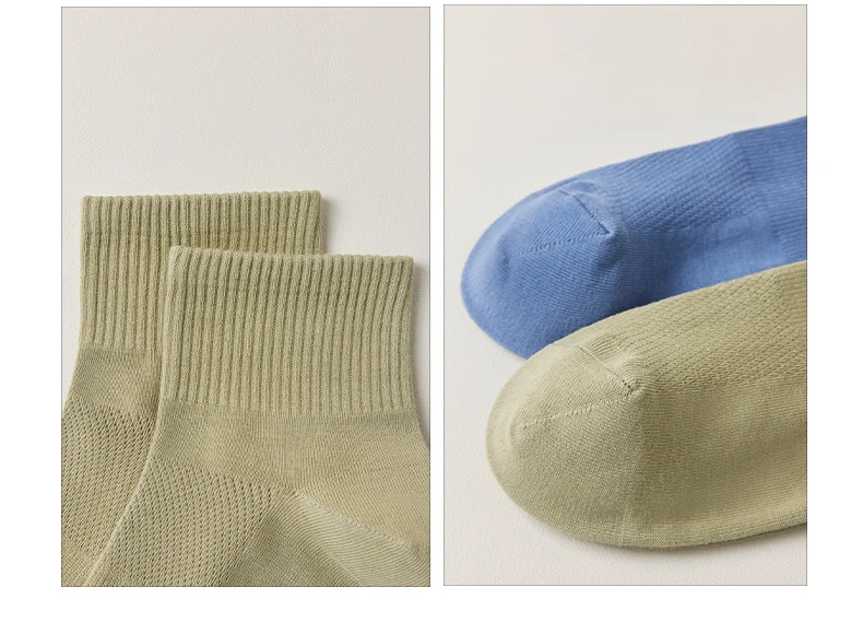 MiiOW 5 Pairs Cotton Socks Set Summer Antibacterial Breathable Mesh Short Sock Deodorant Casual Solid Color Long Sock Harajuku 28 S3d94084859b14373b9614ec9aa45b715u