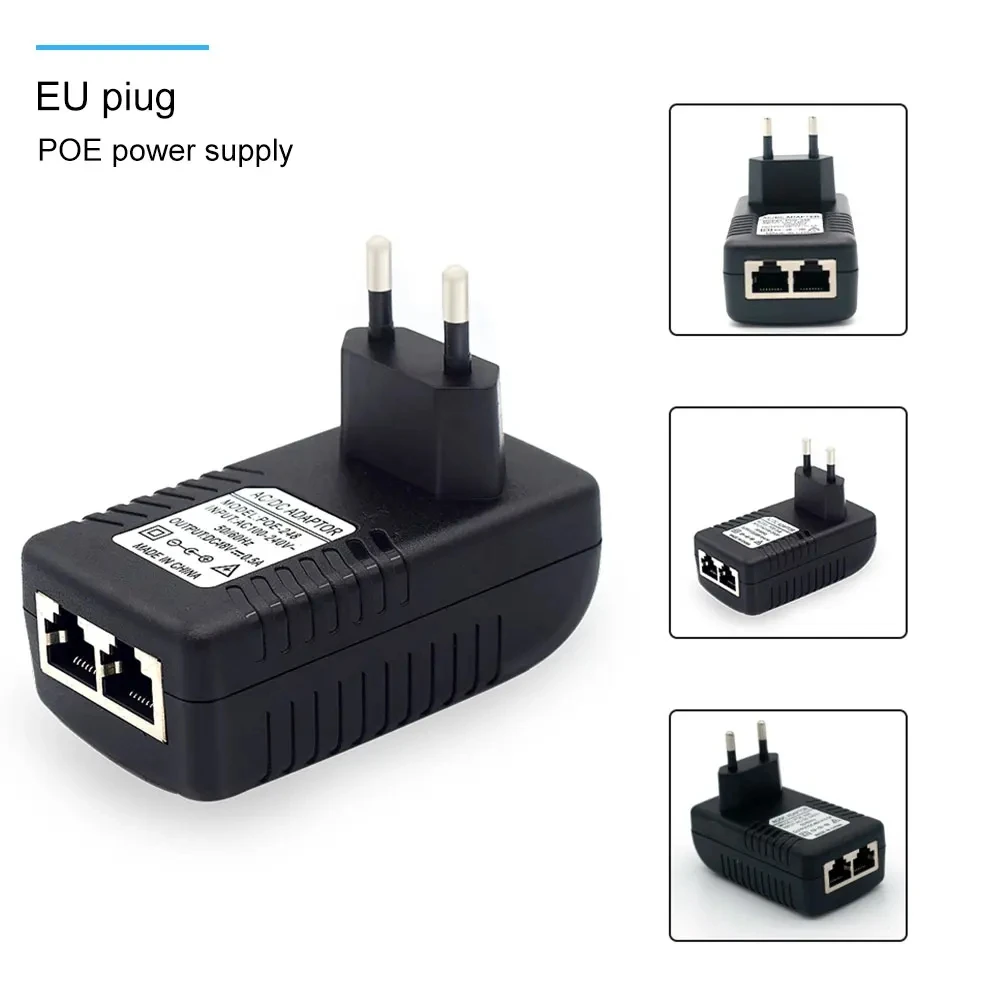 POE Injector 12V 15V 24V 48V EU US Plug For CCTV IP Camera Power Supply Ethernet Adapter Phone AP 5