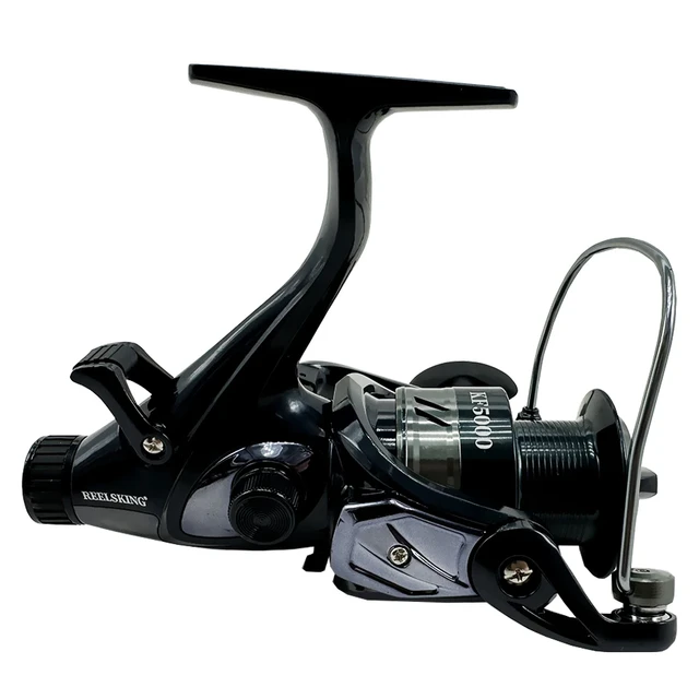 New KF Double Brake Fishing Reel 3000-6000 Series Coil Carp Feeder Spinning  Wheel Bait Runner for Catfish Freshwater Casting - AliExpress