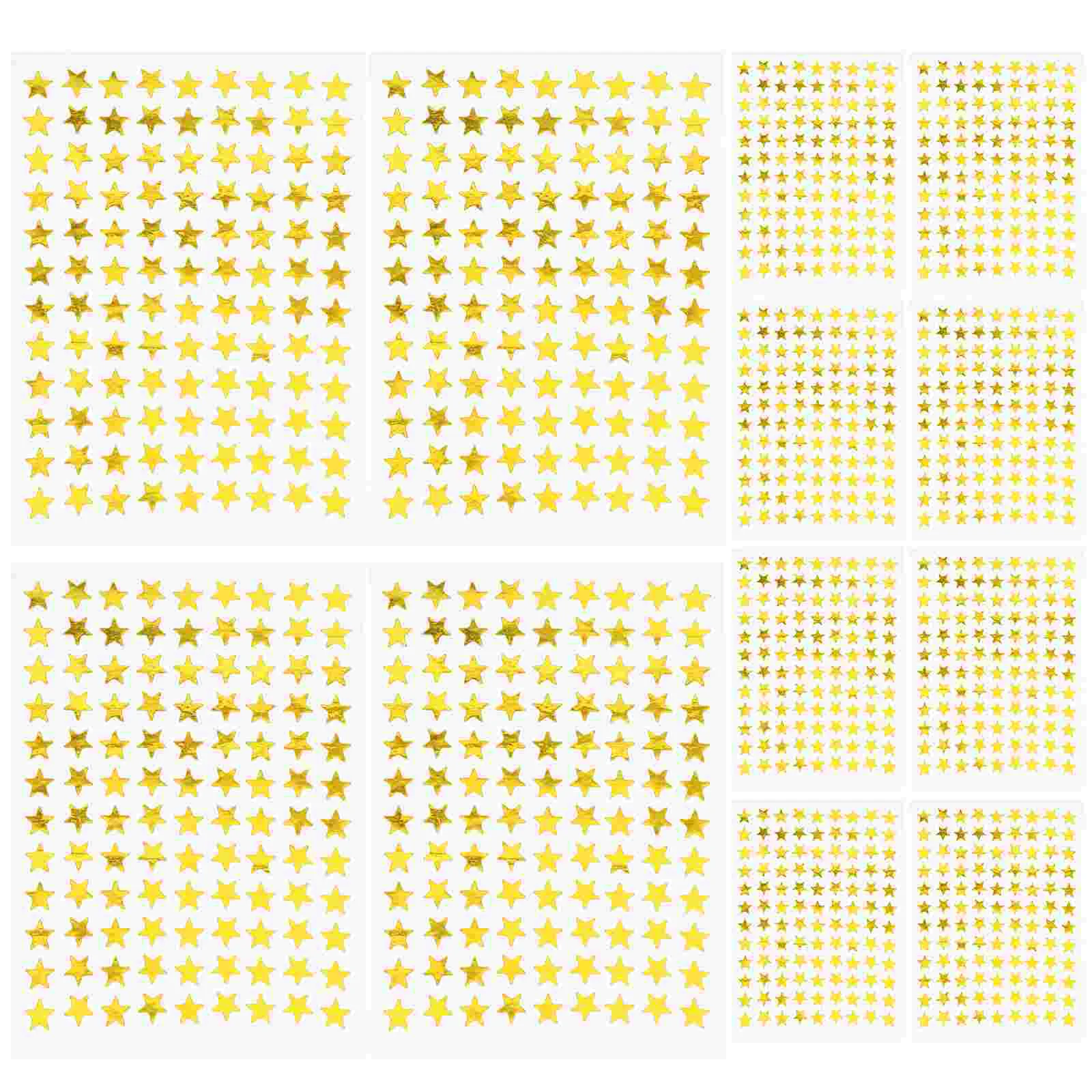 

100 Sheets Removable Star Stickers Student for Children Paper Self-adhesive Decals