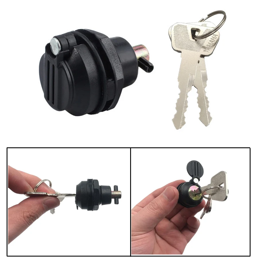 1 Set Motorcycle Side Cover Lock Switch With 2 Keys CNC Aluminum Motorbike Scooter Accessories Refit Parts For Yamaha YBR 125 cnc aluminum motorcycle side cover lock with 2 keys motorbike spare parts safety switch accessories for yamaha ybr 125