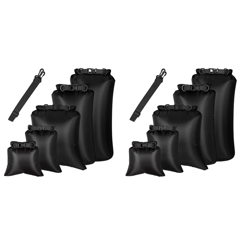 

18Pcs Waterproof Dry Bag Set For Kayaking Boating,Drybag Outdoor Storage Bags For Canoeing Camping Swimming Hiking,Black