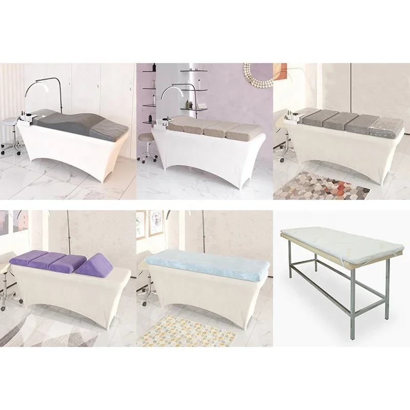 Mattress eyelash foam spa matees beauty bed curved topper beauty salon lash mattress bed wave memory foam lash topper 6