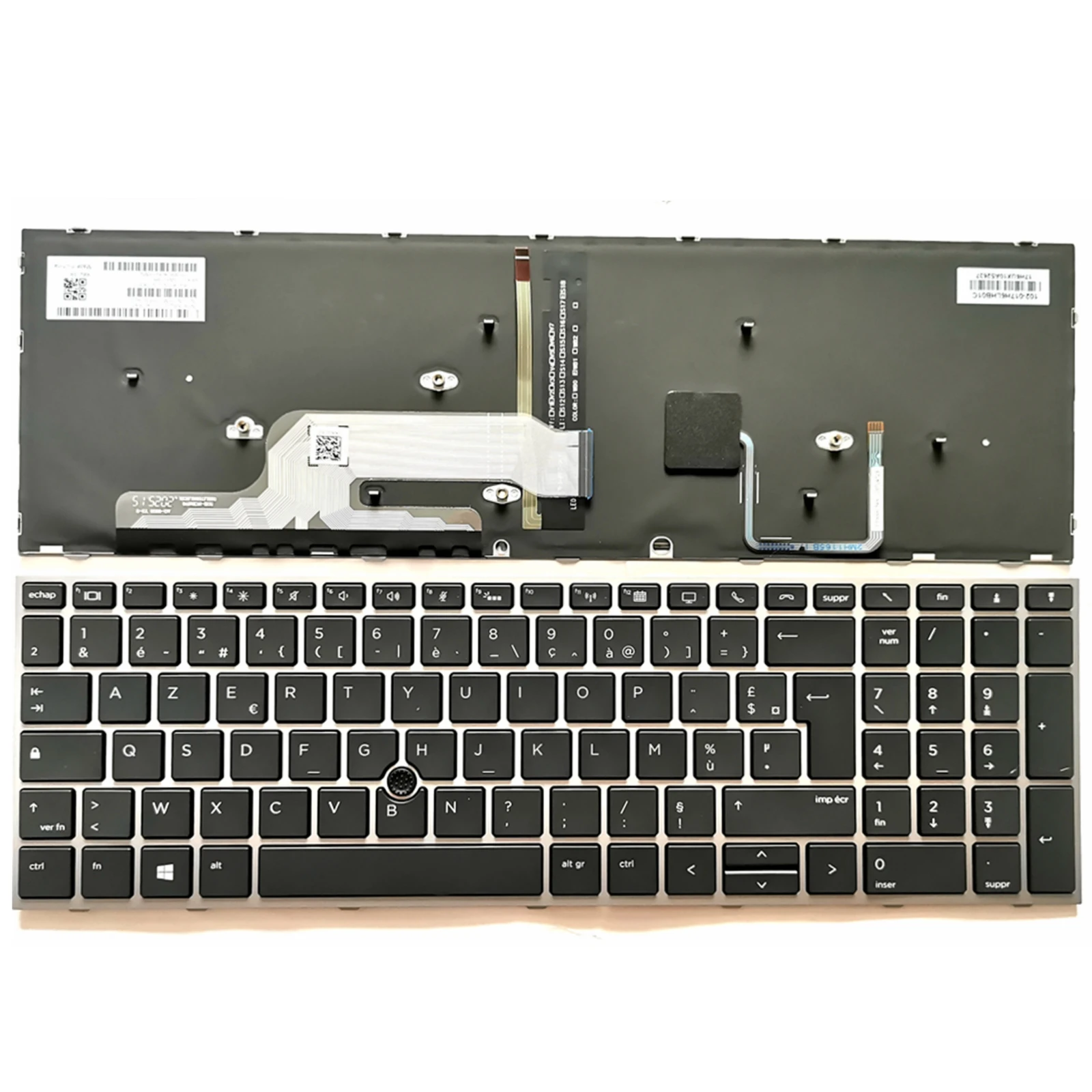 Tastiera Retroilluminata Azerty Francese Per Hp Zbook 15 G5 / Zbook 15 G6 / Zbook 17 G5 / Zbook 17 G6 L12765-051 L12764-051 L29635-051 Fr