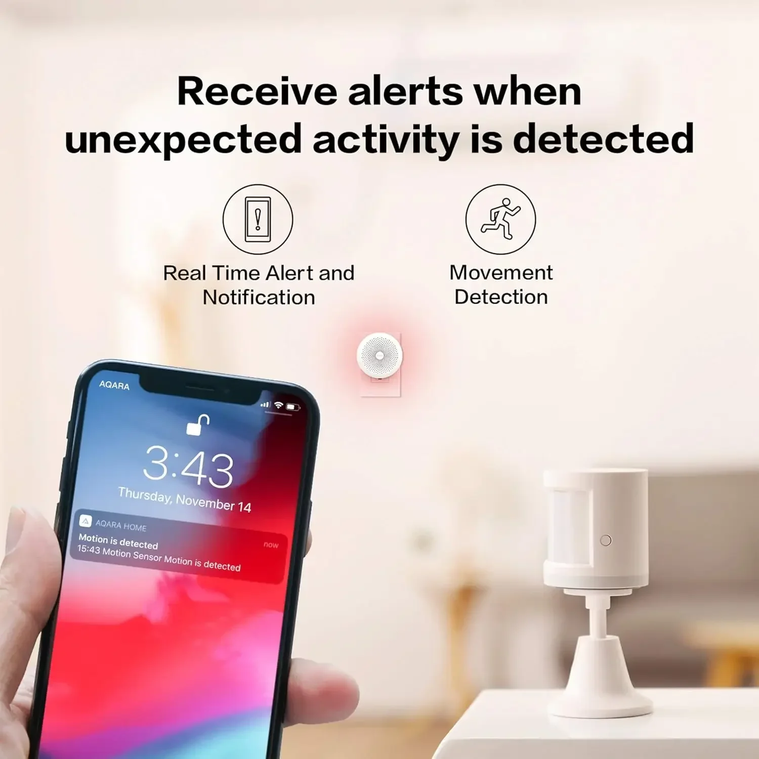 Smart Motion Sensor Aqara Human Body Sensor ZigBee Smart Motion Sensor body Movement Wireless Connection Work with Gatway for Xiaomi Mi Home Homekit smart motion sensor