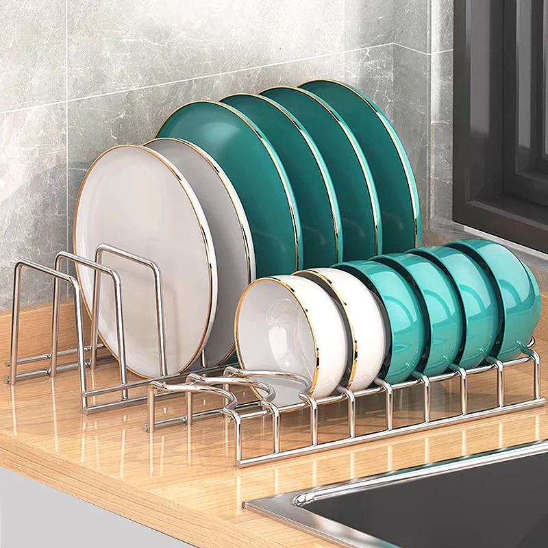 Bowl Dish Organizer Kitchen Stainless Steel Dish Holder Home - Main Image