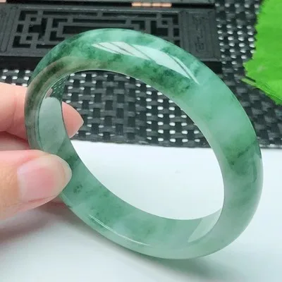 

Natural Myanmar Jade 54mm-62mm bracelet exquisite princess bracelet to send girlfriend to send mother Hetian jade