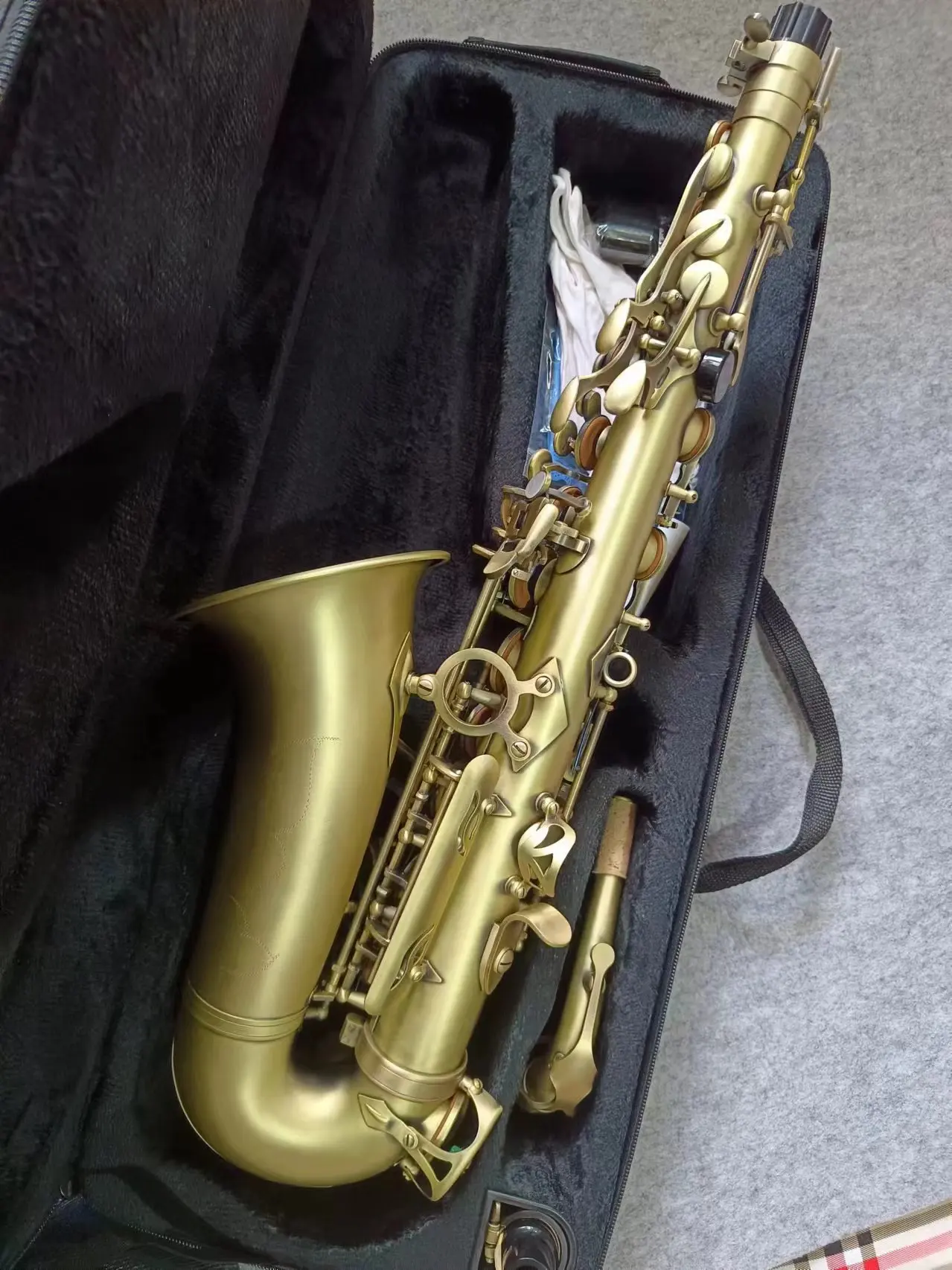 Alto Saxophone Reference Antique Copper Plated E-flat Professional Musical Instrument With Mouthpiece Reed Neck