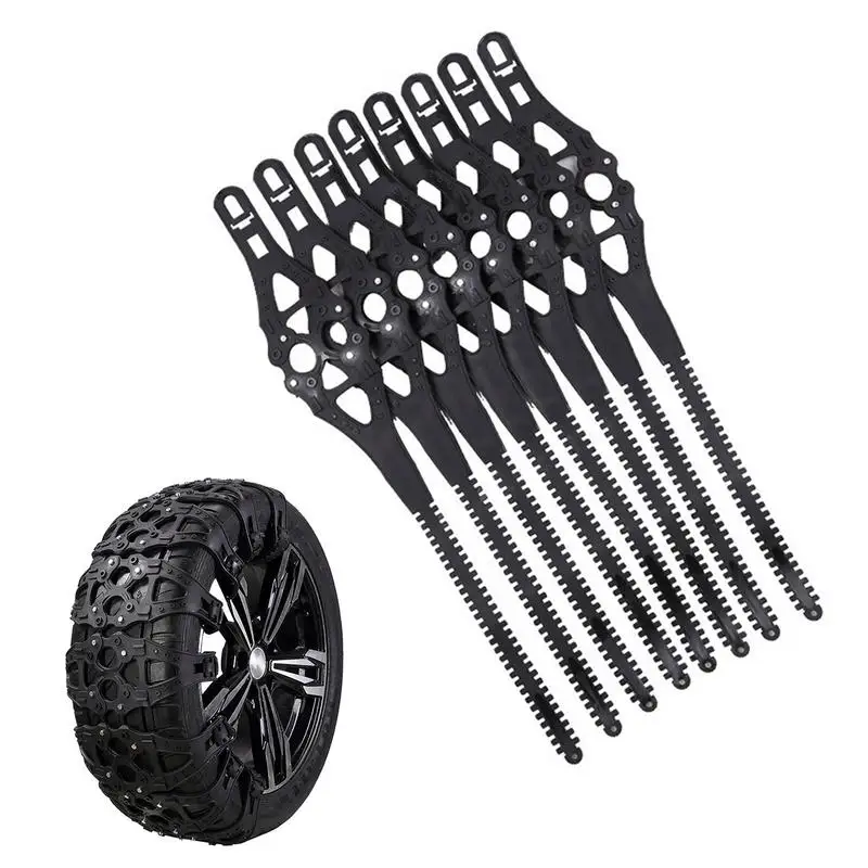 

Snow Chains For Car Emergencies Portable Snow Tire Chains For Tire Width 6-12in 8Pcs Emergencies Portable Snow Tire Chains Anti