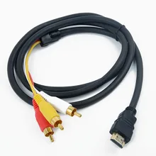 

HDMI Male To 3 RCA AV Audio Video AV Component 5FT Cable Cord Adapter For TV HDTV DVD 1080p Home Theater Signal Transmitter