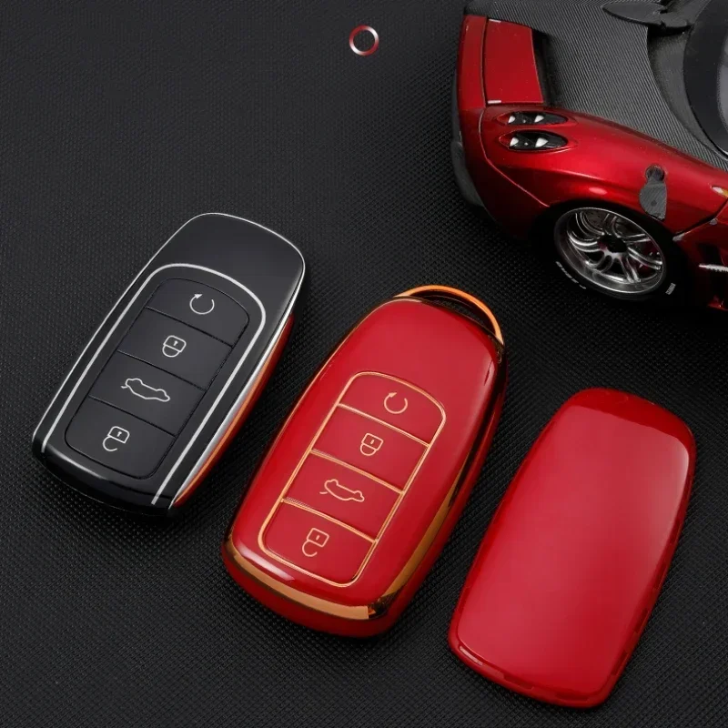 Car Keycase For Chery Tiggo 8 Pro Tiggo 8plus New 5 plus 7pro Soft TPU Car Remote Key Cover Case Shell Fob Protector Accessories