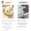 1Pc Baby Toy Handmade Crochet Rattle Plush Dolls Cartoon Animal Elephant Stuffed Toys Soothing Baby Sleeping Kids Christmas Gift 5