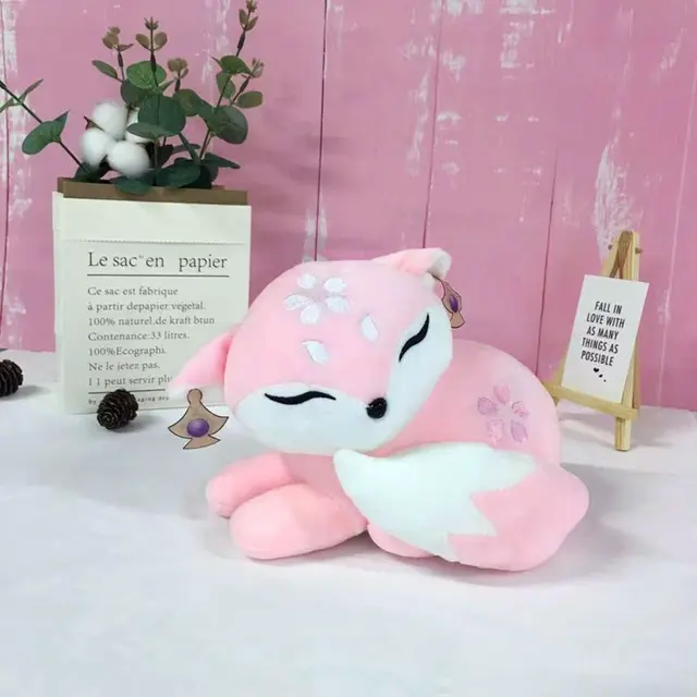 20cm Genshin Impact  Game Yae Miko Fox Plush Doll Plush Stuffed Toy Yaemiko Cosplay Props Throw Pillow Xmas Cute Toy Kids Gifts