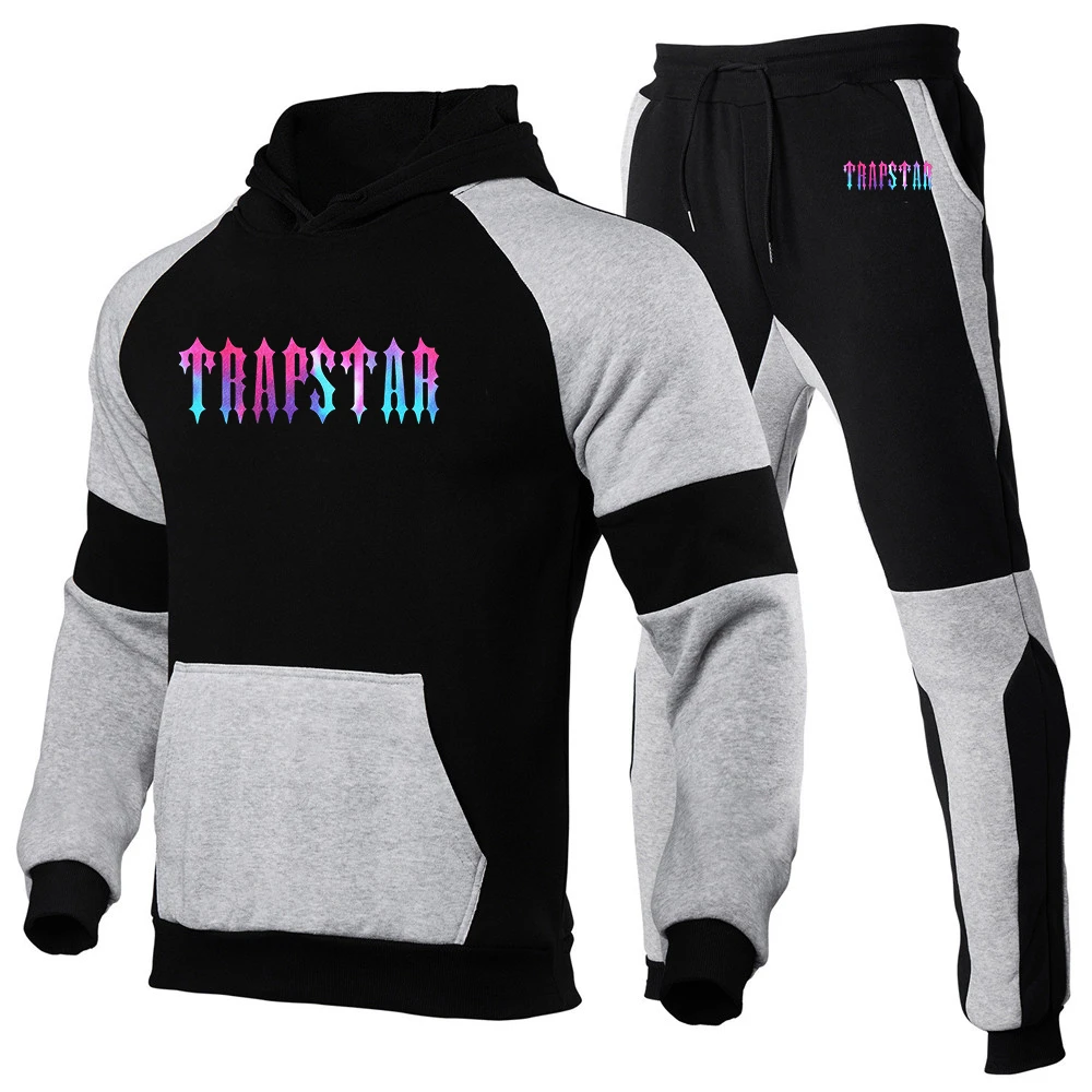 Trapstar London 2022 Mangas Longas Masculinas Splicing Tracksuits