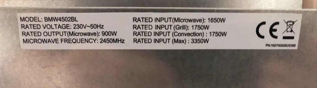 24 Inch 60cm Built-in Microwave with 1.6 cu.ft. 44L Capacity, with Grill & Convection, Black Microwave Oven 6