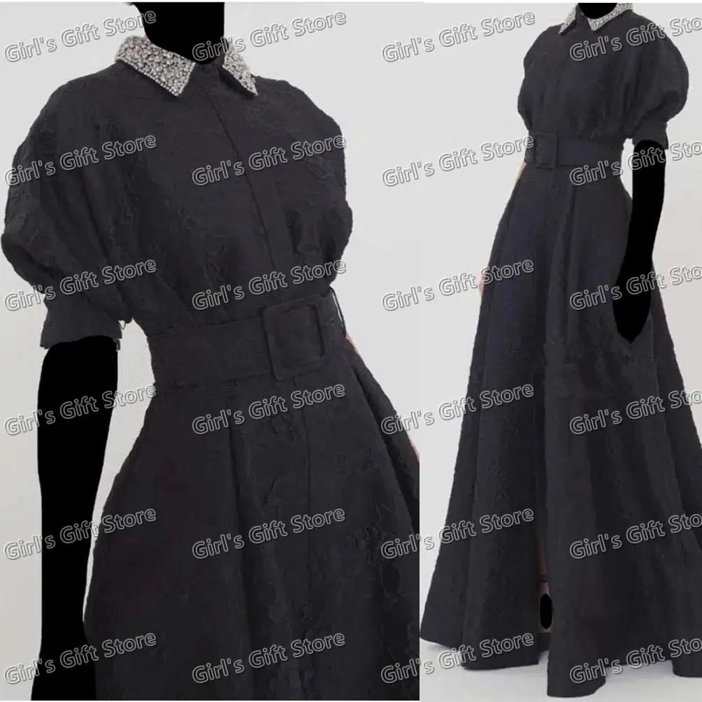 Magnificent Black Woman&rsquo;s Gown With Crystal Beads Neck Sister Of The Bride Gown For Wedding Elegant A line Women Guest Prom