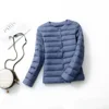2024 New Women Liner Duck Down Jacket O-neck Variable V-neck Female Fall Spring Autume Collarless Light Quilted Puffer Coat 2