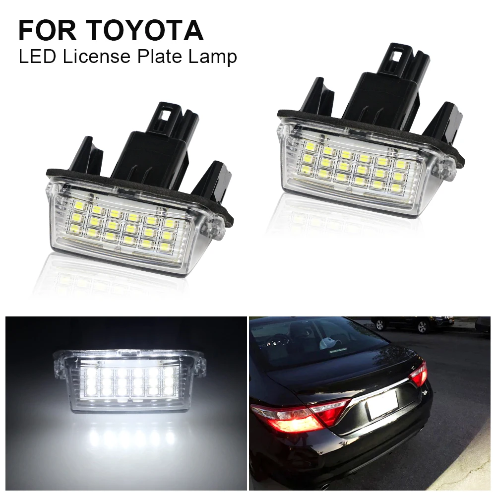 2PCS Car LED Number License Plate Lights Lamp For Toyota Yaris/Vitz
