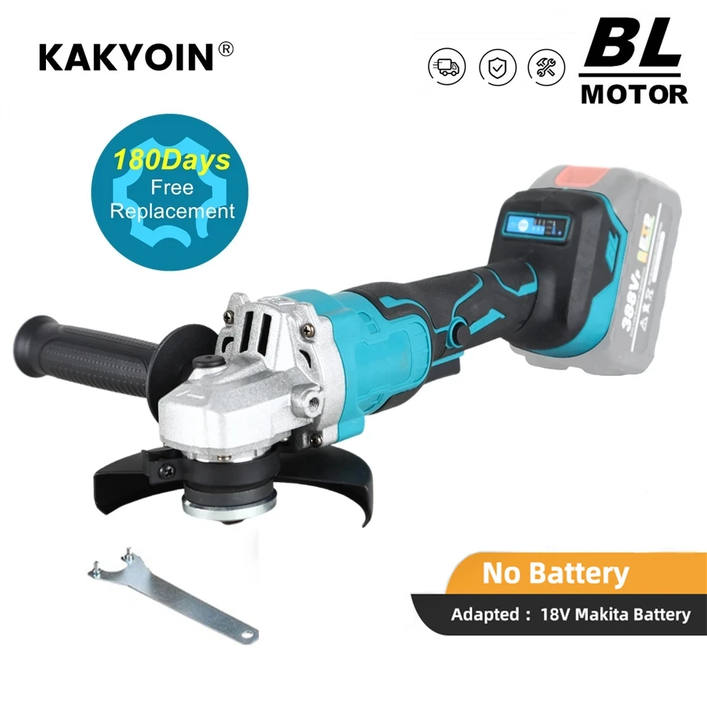 

Cordless Brushless Angle Grinder 125MM Angle Grinder 18V 3 Gears Variable Grinding Machine Cutting Woodworking Power Tool