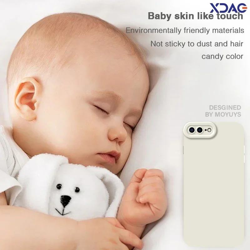 Angel Eyes Soft Square Matte Back Cover - Liquid Silicone Phone Case