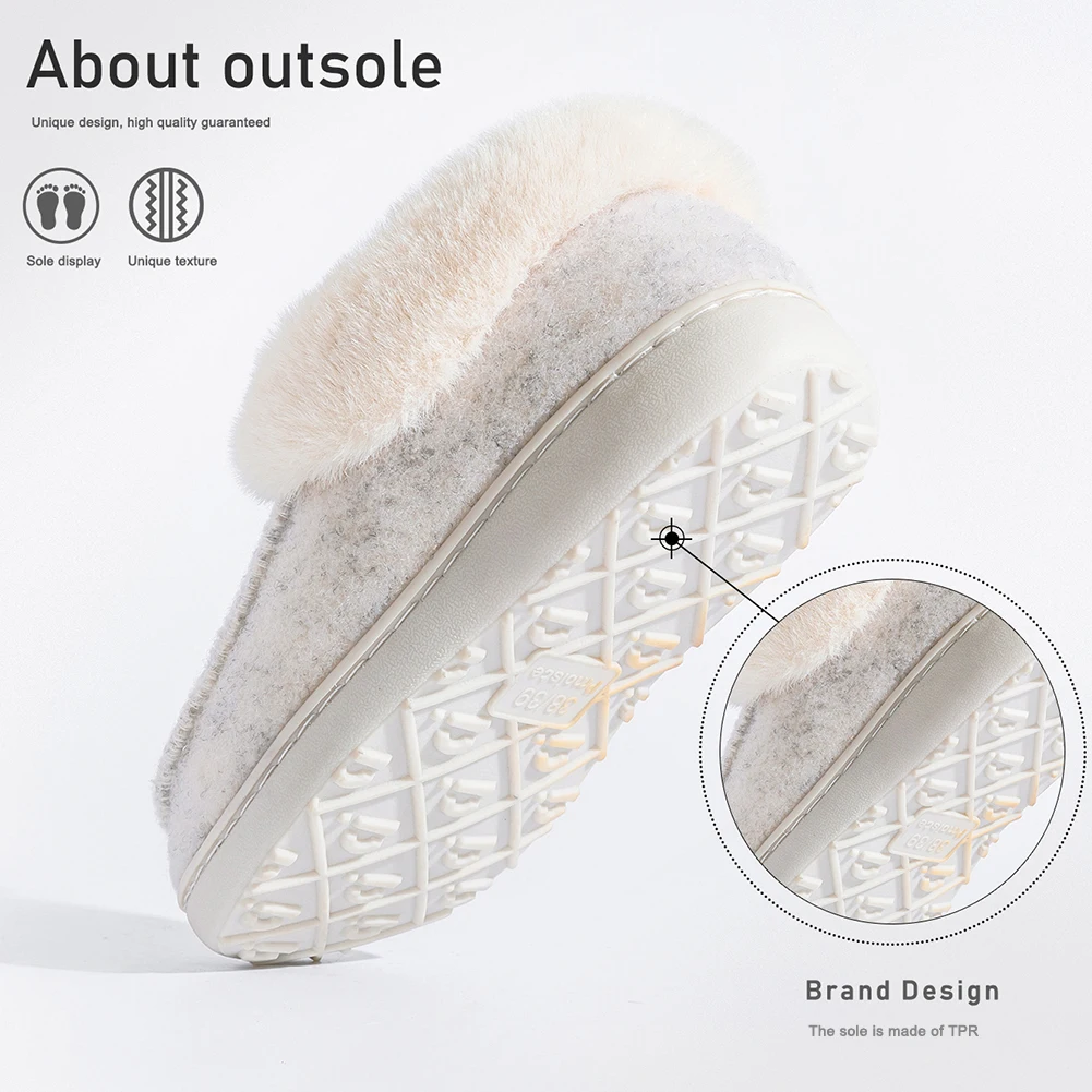 Women's Cozy Comfort Memory Foam Platform Slippers with Non-Slip Sole