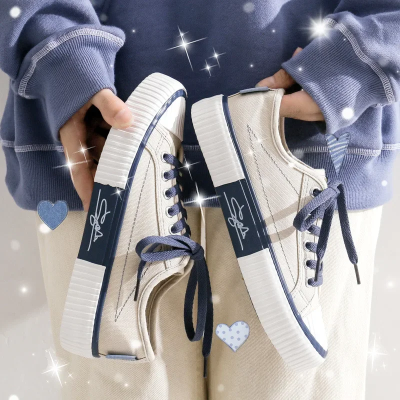 Trend Men's Canvas Shoes Flats Vulcanized Shoes for Men 2025 Spring Summer Comfortable Causal Sneakers Fashion Couple Walk Shoes 4