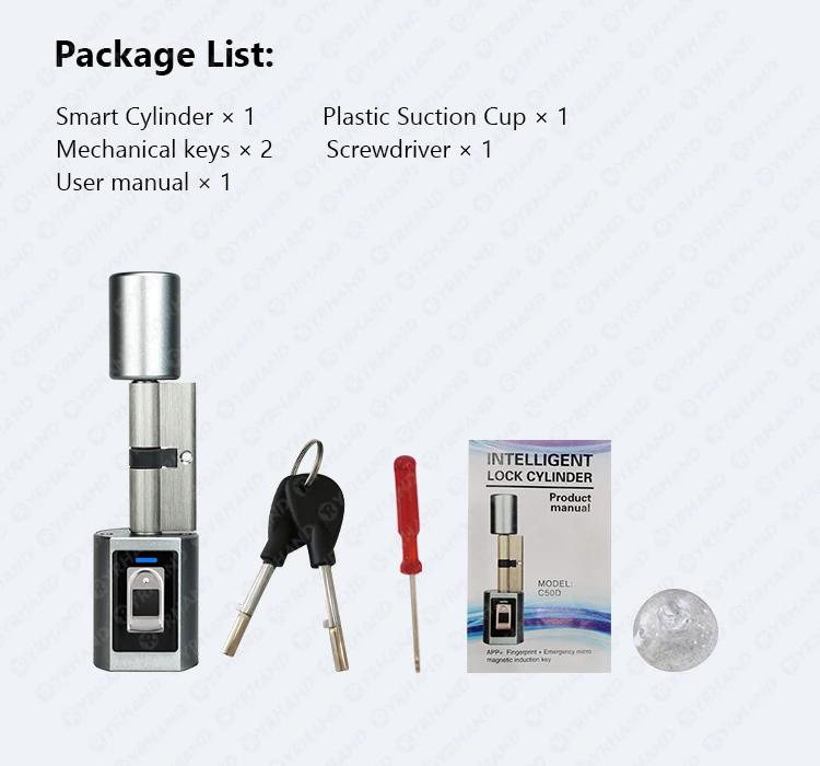 Ttlock Fingerprint Smart adjust Cylinder Lock password Biometric Electronic door