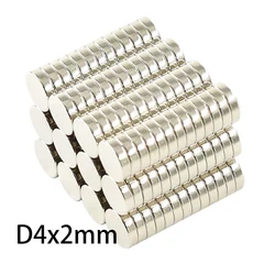 Powerful Miniature Round Magnets for Home, Office, and DIY Projects - Available in Packs of 20/50/100 (4x2mm)