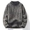 Mens Knitted Sweater for Autumn and Winter High-quality  Thick and Warm Sweater Round Neck Casual Fashion Pullover Men Clothing 1