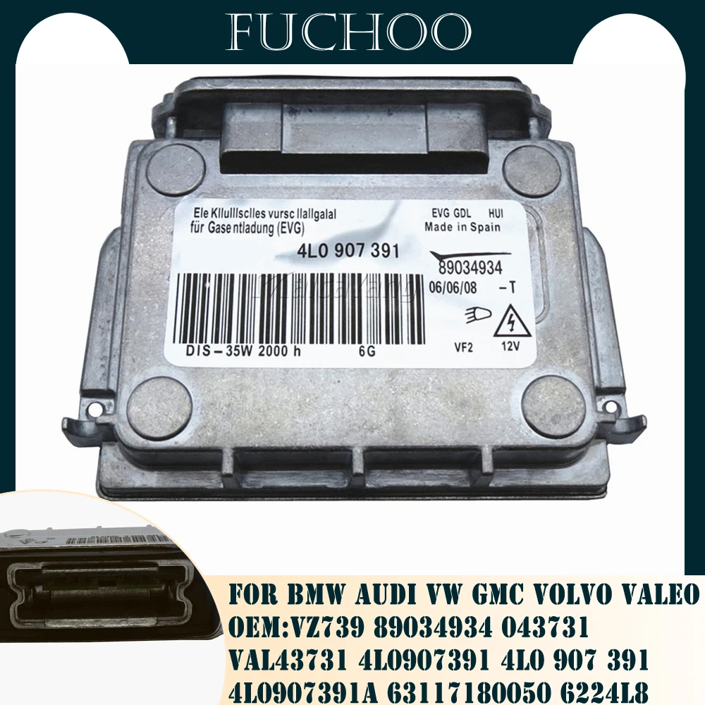 Valeo 6G D1S Xenon Headlight Ballast Control Module - Replacement For 89034934