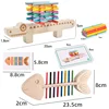 Montessori Color Matching Sensory Toys Wooden Balance Stick Fine Training Game Puzzle Toy For Boys Girls Birthday Christmas Gift 6