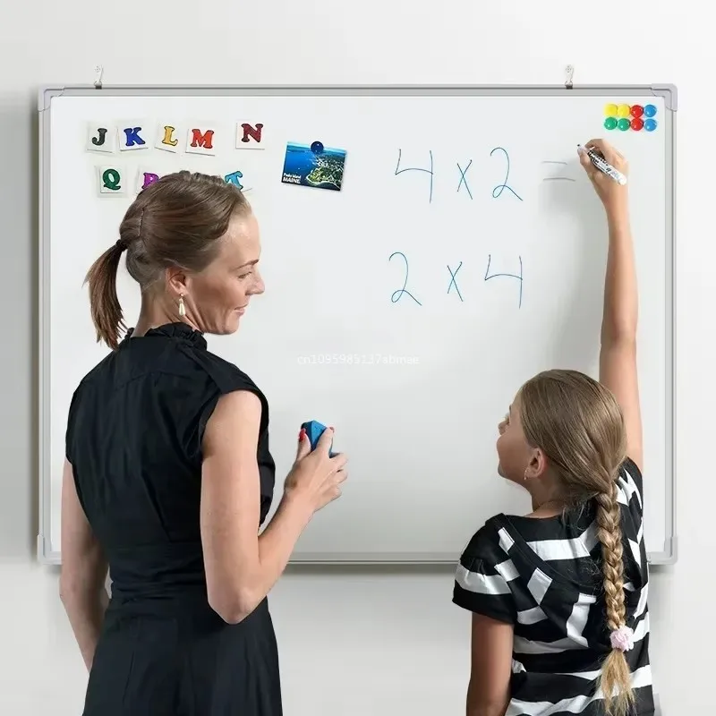 לוח לבן מגנטי לבית ולמשרד - תלוי, מחיק, לוח הוראה לכתיבה, תצוגה וציוד כתיבה