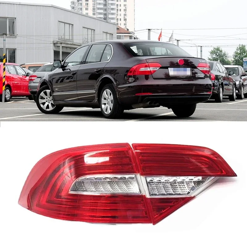 

For Skoda SUPERB 2013 14 2015 Car Accessories LED Tail Light Assembly Stop Lights Parking Lamp Turn signal Stop light Rear lamp