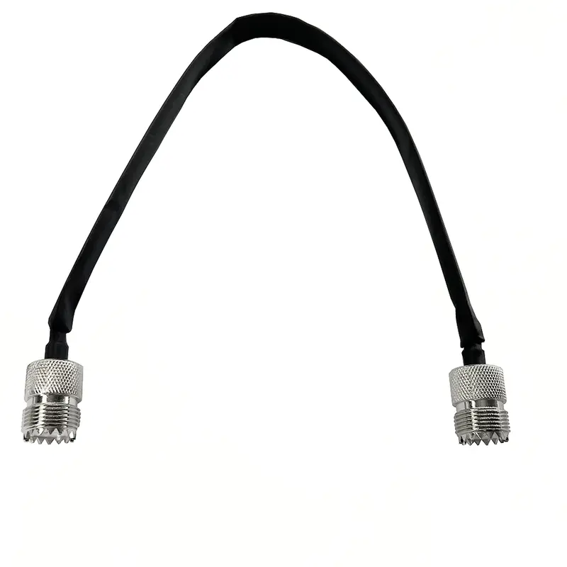 Window/Door Pass Through Flat RF Coaxial Cable SO239 UHF Female to UHF Female Male  PL259 50 Ohm RF Coax Pigtail Extension Cord - Image 5