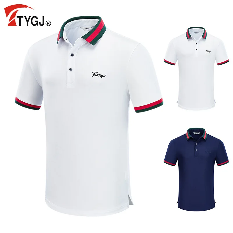 Tanio TTYGJ Golf T Shirt Men's Shirts Summer Short Sleeved