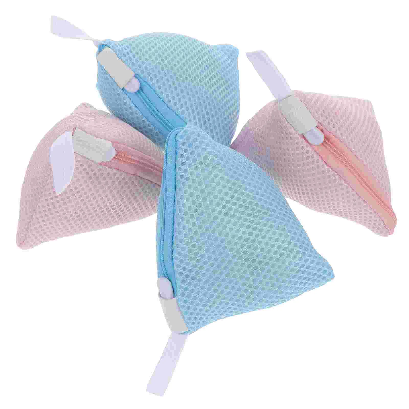 

4pcs Mini Laundry Pouches Bras Washing Bags Reusable Stocking Clothes Mesh Laundry Bags