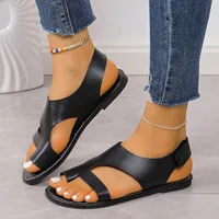 Women'S Sandals With Arch Support Comfortable Soft Open Toe Casual Flat Sandals For Various Occasions Beach Toe Ring Flip Flops 2