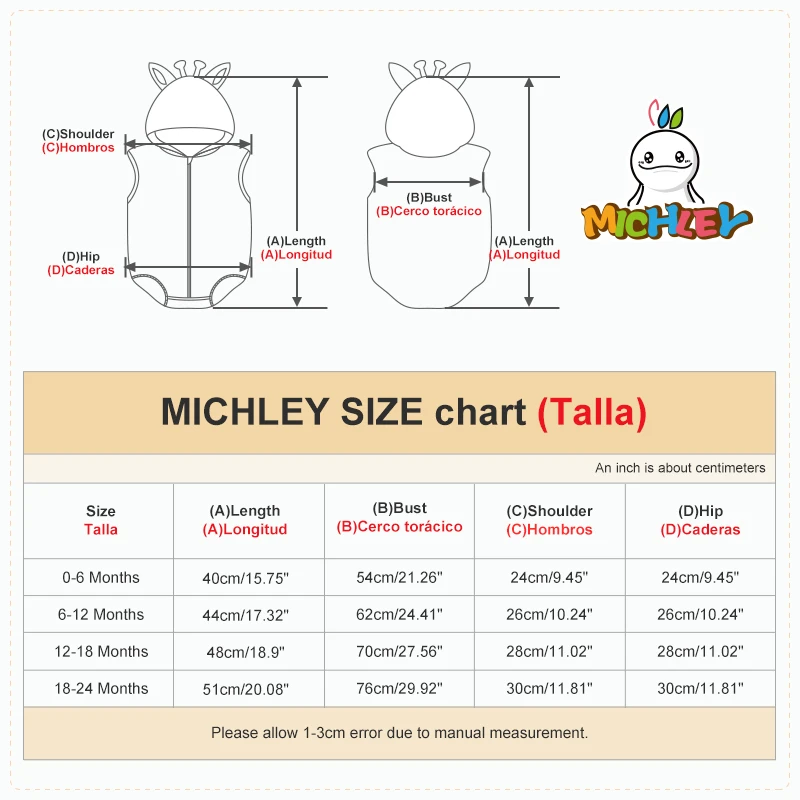 MICHLEY Spring Giraffe Baby Romper Bodysuit Sleeveless Newborn Clothes Infant Toddler Clothing Romper Halloween For Girl Boy 4
