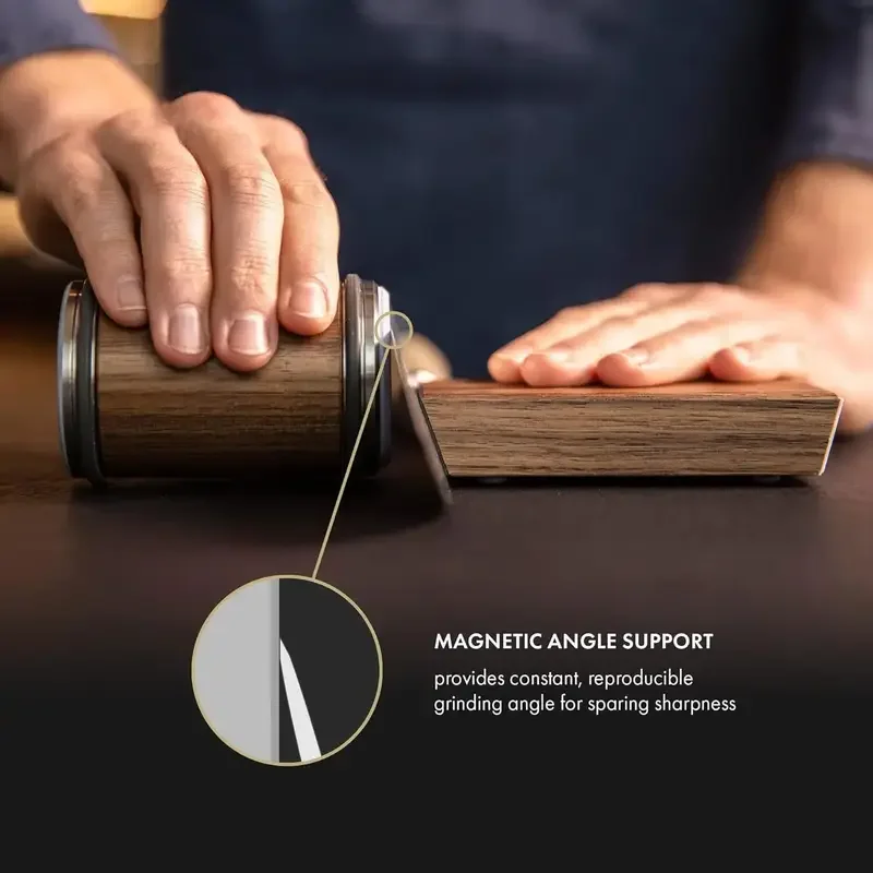 Enhanced Knife Sharpening and Storage Kitchen Accessory Set with Diamond Stone and Magnetic Holder