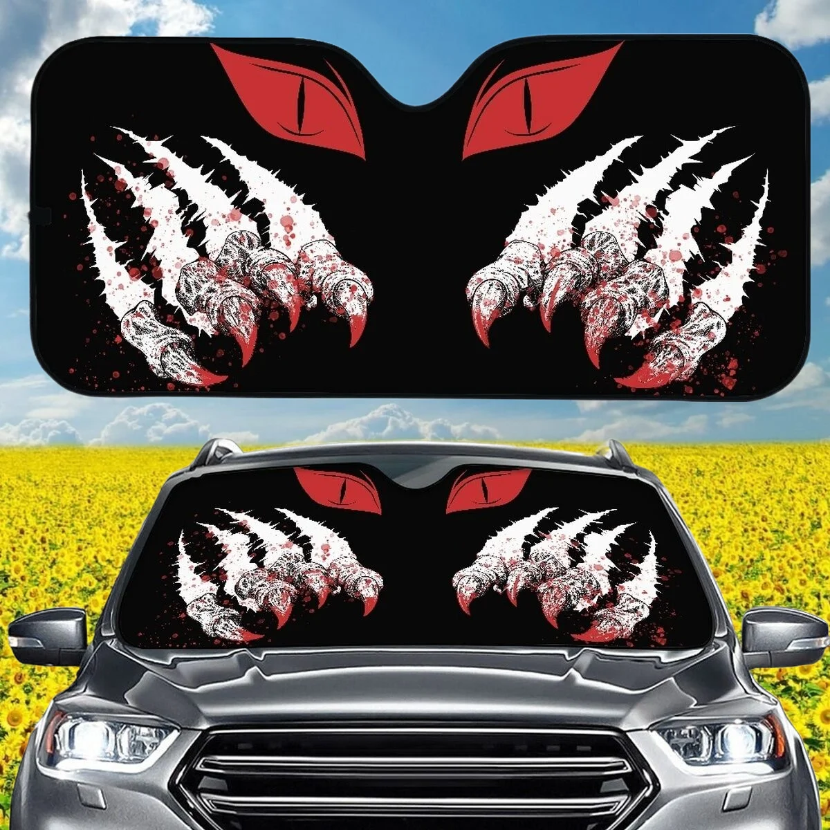 

Fierce Claw Pattern Design Auto Sun Shade UV Protect Foldable Sunshade for Windshields Front Window Sunshades New Fashion 2023